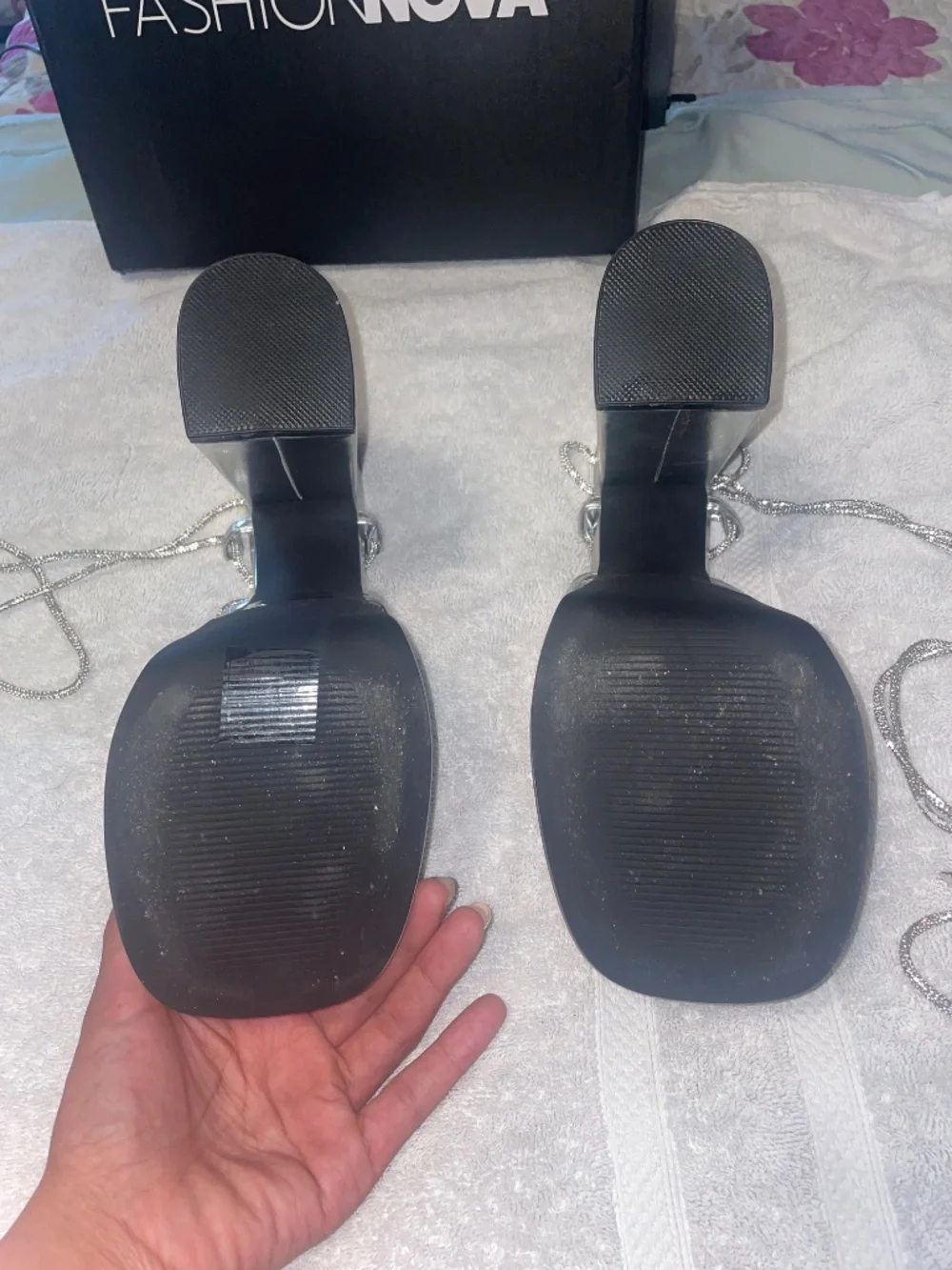 Fashion Nova Star Walker chunky heels SZ. 10